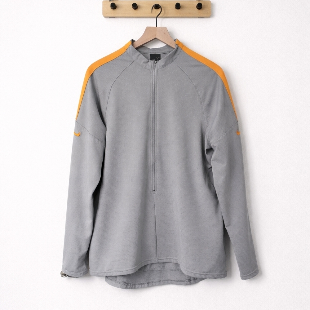 Nike Sphere Dry 1/2 Zip Pullover Jacket Gray Orange Men’s‎ XL